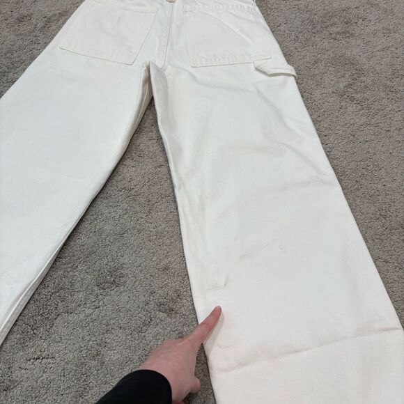 NWT J. Crew Point Sur Wide Leg Carpenter Jean White Size 26 - Picture 11 of 12
